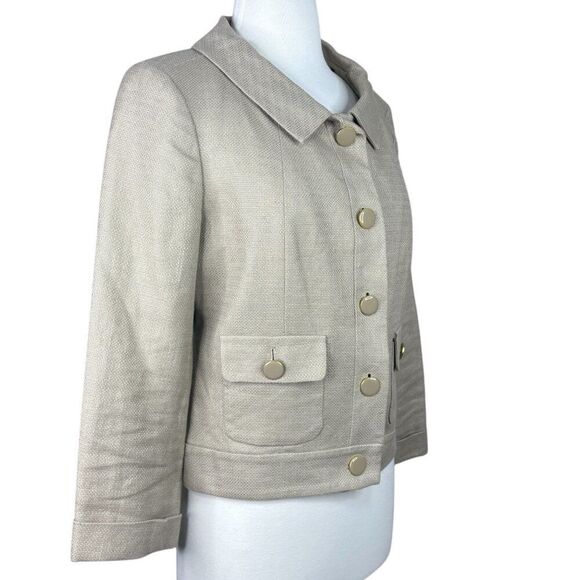 Banana Republic Linen Blazer Size 10 - Picture 4 of 9